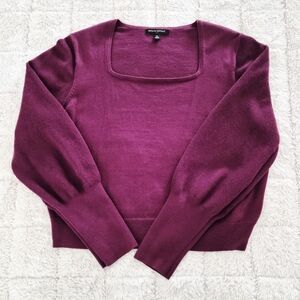 Banana Republic Factory Square Neck Purple Sweater